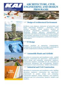 ARCHITECTURE, CIVIL ENGINEERING AND DESIGN PROGRAMS
